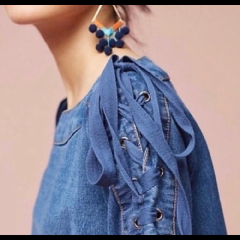 Maeve Anthropologie denim dress - Picture 2 of 5